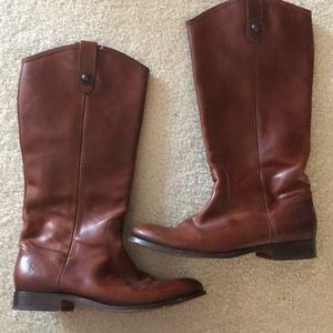 Frye brown calf boots.